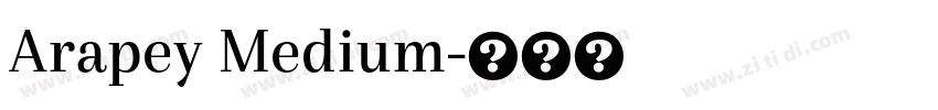 Arapey Medium字体转换
